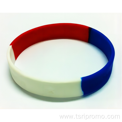subsection dyed silicone wristband
